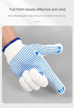 Перчатки охраны труда Хлопчатобумажная пряжа Подвесной клей