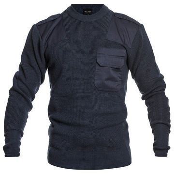 Sweter Bluza Golf wojskowy ciepły Mil-Tec Bundeswehry Pullover Dark Blue 54