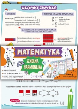 Шпаргалка гармошка математика - дроби B6
