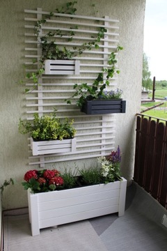 МАЛЕНЬКИЙ деревянный цветочный горшок с решеткой + бесплатные вставки из ПВХ