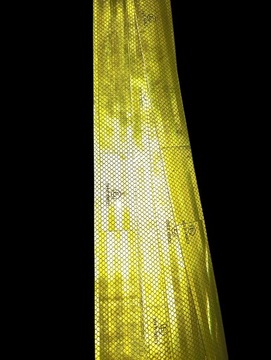 ЛЕНТА контурная светоотражающая 5м сотовая желтая неоновая 50мм