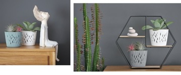 ДЕКОРАТИВНЫЙ ЦВЕТОЧНЫЙ ГОРШОК С БЕЛОЙ КРЫШКОЙ