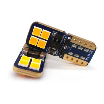 Żarówka LED T10 W5W 12V 24V 450lm Pomarańczowa