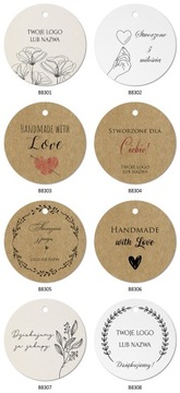HANDMADE metki zawieszki cenówki bileciki do produktów EKOLOGICZNE
