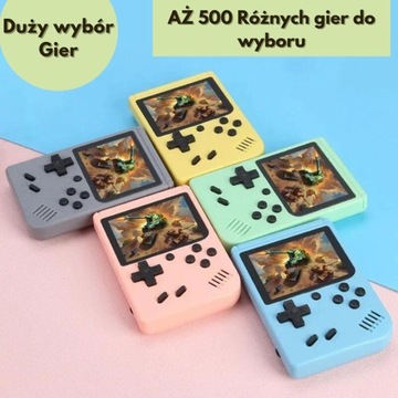 МИНИ-ПОРТАТИВНАЯ ИГРОВАЯ КОНСОЛЬ 500 В 1 РЕТРО-УСТРОЙСТВО — GAMEBOY СЕРЫЙ