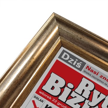 Okładka z Twoim zdjęciem w ekskluzywnej, dużej, złotej ramie A3+