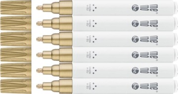 Marker olejowy MemoBe MM301 okrągła 2-4mm złoty x6