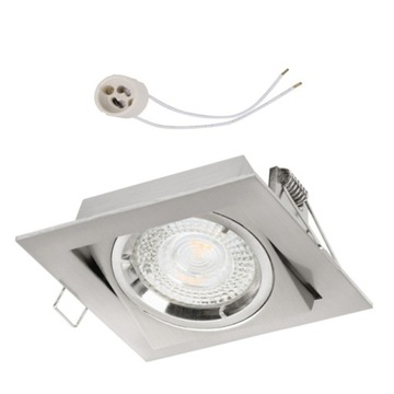 Oprawa sufitowa ruchoma halogen do LED INOX +GU10