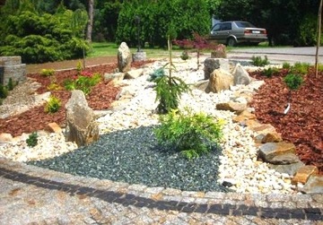 KORA KAMIENNA GREEN SERPENTYNIT ŁUPEK 32-63MM 20KG