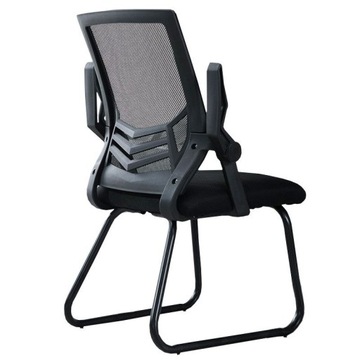 ERGONOMICZNE KRZESŁO BIUROWE, KONFERENCYJNE Z SIATKI- CZARNE