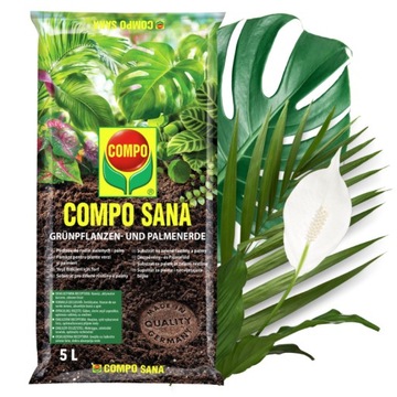 ZIEMIA do roślin ZIELONYCH palm monstera COMPO 5L