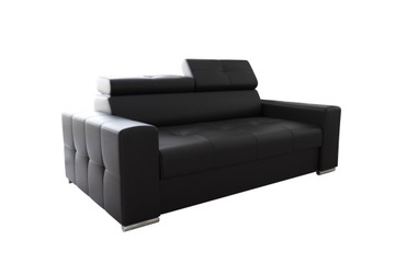 NOWOCZESNA KANAPA MARGO II DWUOSOBOWA SOFA SKÓRZANA ZAGŁÓWKI