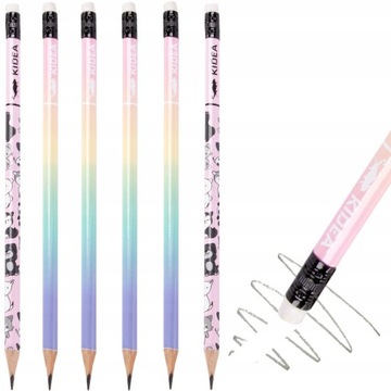 ТРЕУГОЛЬНЫЙ ШКОЛЬНЫЙ КАРАНДАШ С ЛАСТИКОМ ТВЕРДОСТЬЮ HB