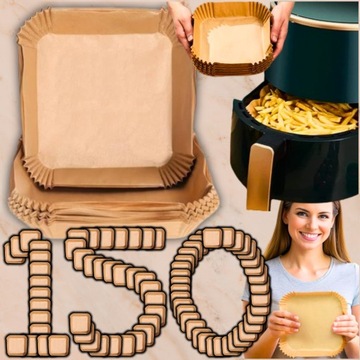 Papier do pieczenia frytkownicy beztłuszczowej AIR FRYER AirFryer 20cm 150x