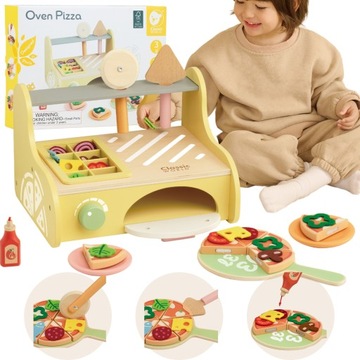 DREWNIANY ZESTAW PIEC DO PIZZY AKCESORIA RESTAURACJA PIZZERIA CLASSIC WORLD