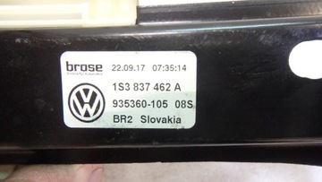 VW UP 1S 1S0 ZVEDÁK OKNO PRAVÝ PŘEDNÍ 1S3837462A