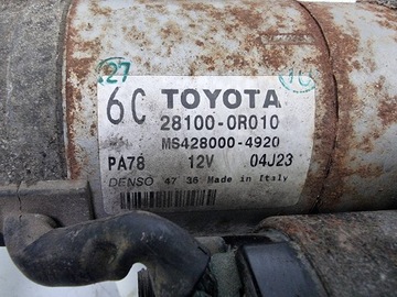 STARTÉR 28100-0R010 TOYOTA AURIS I