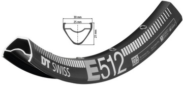 Obręcz MTB DT Swiss E 512 Disc 27,5er 28H