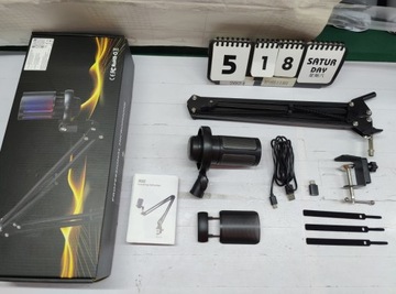 RGB-МИКРОФОН С USB-СВЕТОДИОДОМ И РЕГУЛИРОВКОЙ ПОДСТАВКИ НА СТОЛЕ