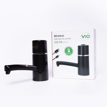 Elektryczna Pompka Do Wody ViO E4 Czarny – Bezprzewodowy Dozownik Wody USB
