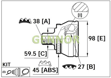 ШАРНІР ЗОВНІШНІЙ AUDI A4 A6 C5 VW PASSAT  B5 B5 РЕСТАЙЛІНГ 1,9TDI 2,4 2,5 2,6-DUZY  фото 4