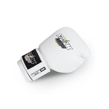 Классические перчатки StormCloud Blizzard для тайского бокса, белые, 14 унций