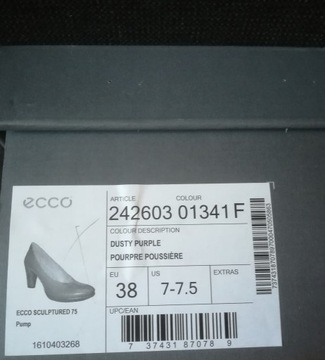 Ecco sculptured 75 buty czółenka 38 Nowe pudełko