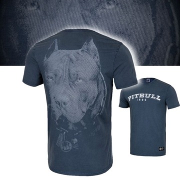 PITBULL T-SHIRT KOSZULKA MĘSKA NADRUK BORN IN 1989 190g GRANATOWA M