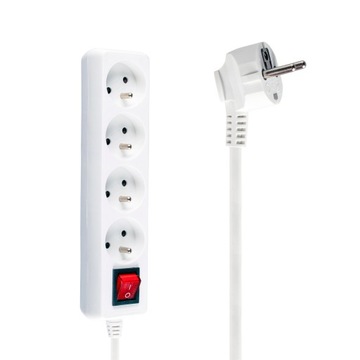 Przedłużacz 1,5MB 4GNIAZDA + wyłącznik 16A IP20 LB0083-1,5 Libox