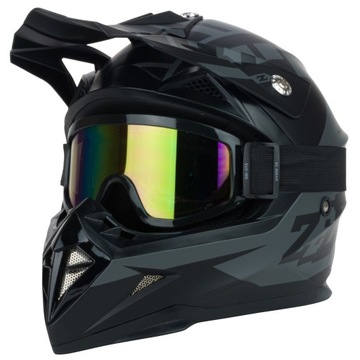Zed Red X1 Мотоциклетный шлем кросс-четырех + очки M