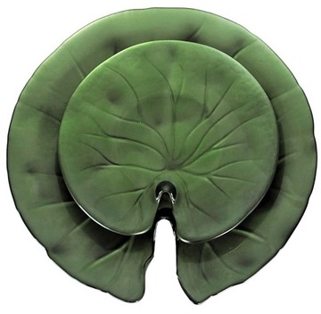 PATERA NA CIASTO OWOCE SZKLANA TALERZ LIŚĆ 32 cm