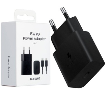 ORYGINALNA Szybka Ładowarka SAMSUNG USB-C + Kabel Power Delivery 15W AFC 3A