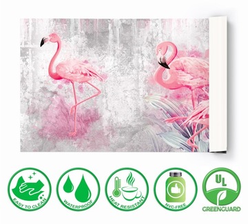 защитный коврик для письменного стола фламинго бетон 120х60