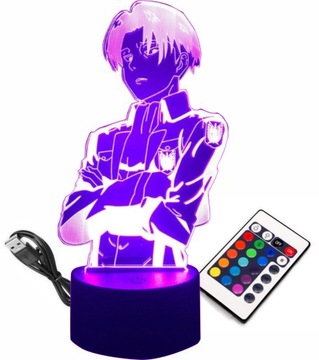 Lampka 3D LED Levi Attack on Tittan 16 kolorów