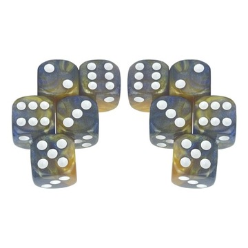 НАБОР ИЗ 25 КУБИКОВ D6 для РПГ, ШЕСТИГРАННЫЕ КУБИКИ «РУСАЛКА БЛОНДИНКА», 1,6 СМ.