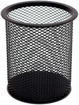 STOJAK PRZYBORNIK NA DŁUGOPISY METALOWY OKRĄGŁY