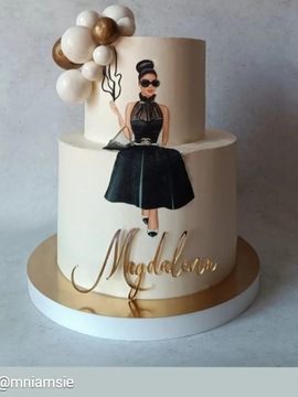 Топпер с именным топпером на боковую часть торта золотой ДЕКОР НАЗВАНИЕ ИМЯ золотое зеркало