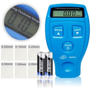 MIERNIK LAKIERU TESTER GRUBOŚĆ POWŁOKI POMIAR WARSTWY LAKIERNICZEJ 0,01-2mm
