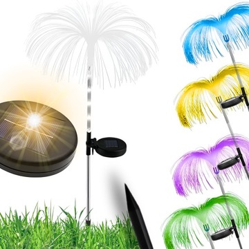 2x MEDUZA ŚWIECĄCA RGB LAMPA SOLARNA OGRODOWA LED WBIJANA W ZIEMIĘ + GRATIS