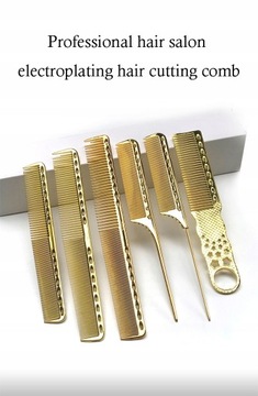 Гальваническая золотая расческа для волос Pro Barber
