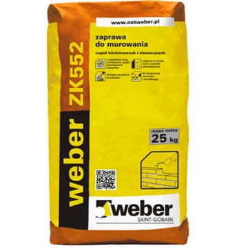 Zaprawa do murowania klinkieru Weber ZK552 Pastel