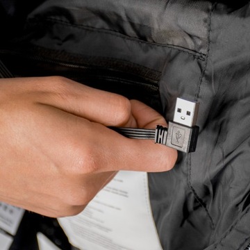 KAMIZELKA PODGRZEWANA USB CONSEE DAMSKA DŁUGA PIKOWANA OCIEPLANA POLAROWA S