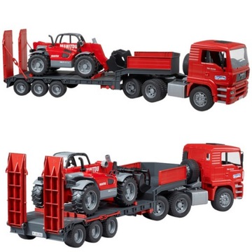 НОВЫЙ Эвакуатор Bruder02774 Man с погрузчиком MANITOU