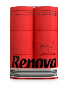 Papier toaletowy czerwony Renova 6 szt.