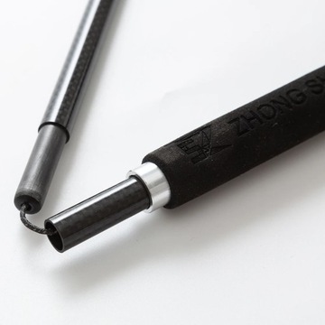 Складные палки полностью из 100% карбона 3k Сверхлегкие пятисекционные черные распродажа