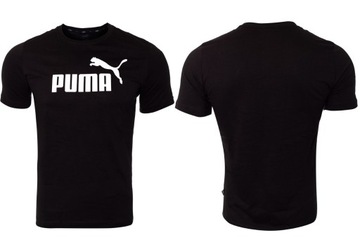 PUMA KOSZULKA MĘSKA T-SHIRT ESS LOGO TEE BLACK r.L