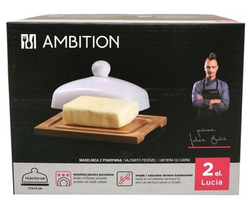 Масленка Ambition Lucia из бамбука и фарфора