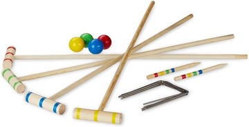 Relaxdays Gra croquet zestaw do gry w Krokiet mini golf