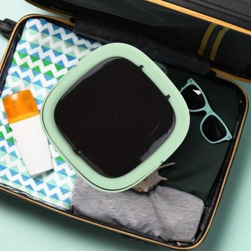 МИНИ ПОРТАТИВНАЯ СКЛАДНАЯ ТУРИСТИЧЕСКАЯ СТИРАЛЬНАЯ МАШИНА С СИНЕЙ ПОДСВЕТКОЙ