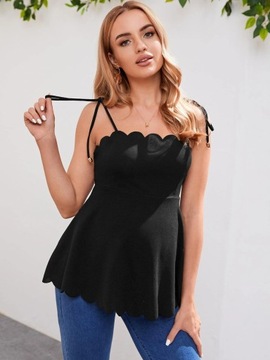 SHEIN CZARNA BLUZKA CIĄŻOWA NA RAMIĄCZKACH S 90958